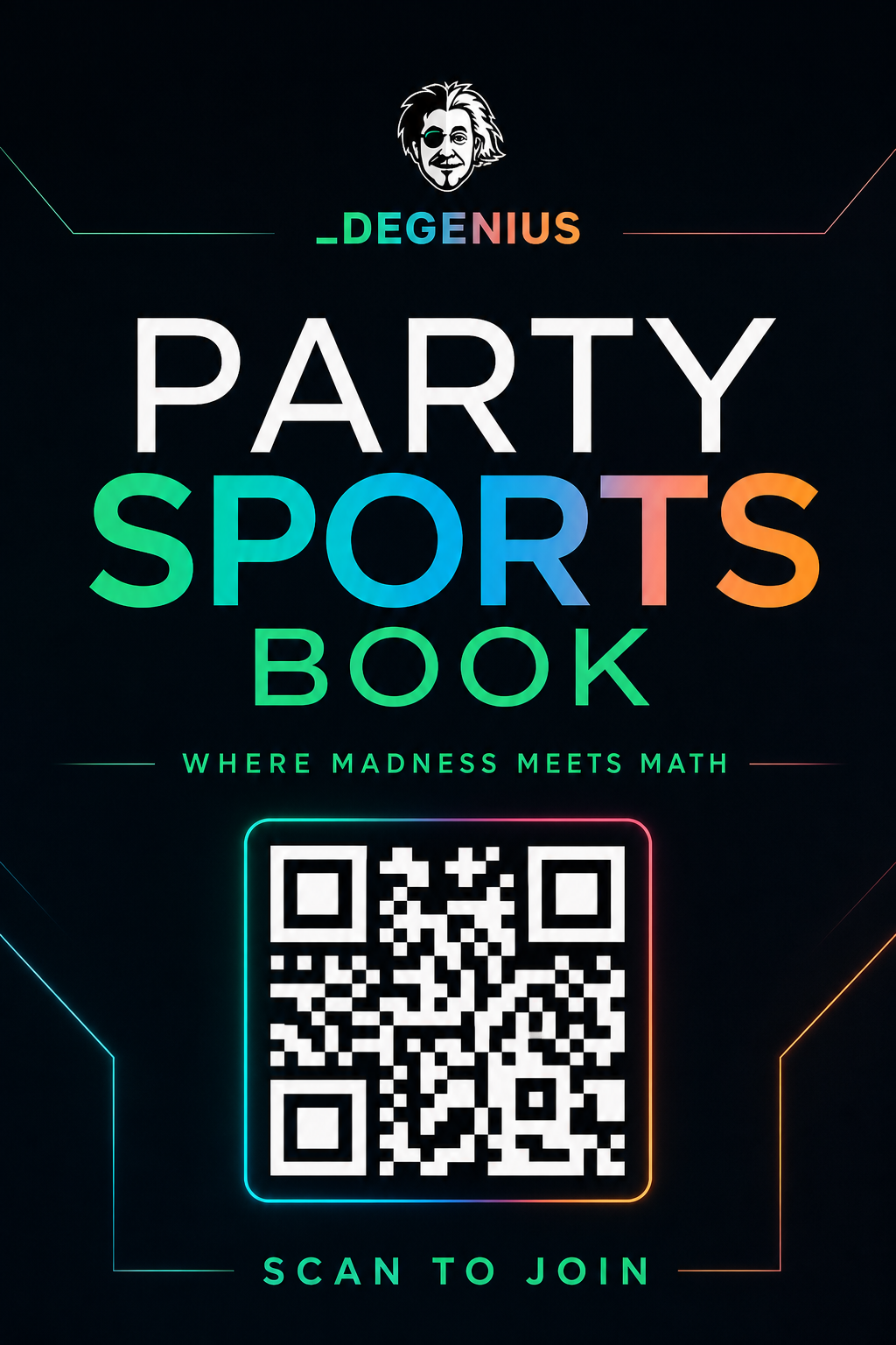 Party Sports Book poster — formal theme